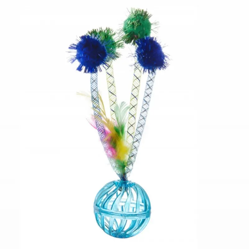 Jucarie Minge cu clopotel pentru pisici, 15 cm