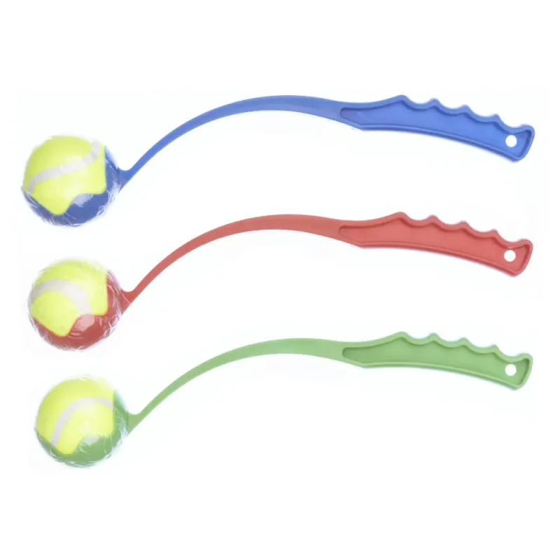 Jucarie minge tenis cu lansator 38 cm