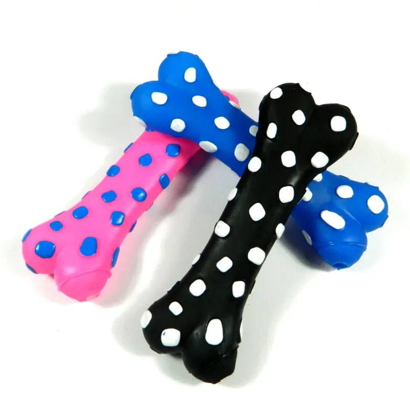 Jucarie Os Vinil, Mix Color, Pentru Caini, 18 cm