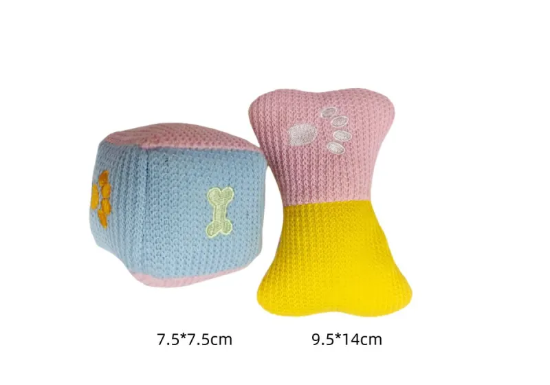 Jucării Engros Textile pentru Animale (Cub și Os), model 2517
