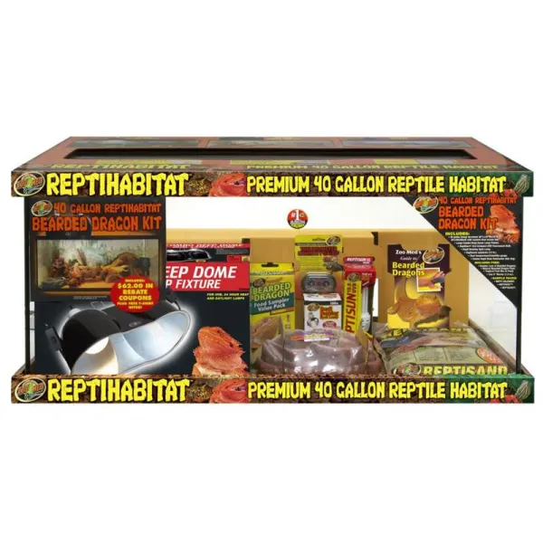 Kit terariu pt Agama cu barba Zoo Med ReptiHabitat Terrarium