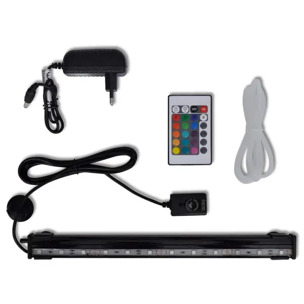 Gossi lampa led submersibila de acvariu cu bule, 32 cm, rgb