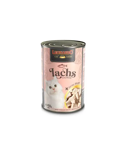 LEONARDO conserva cu somon, pentru pisici 6x400 g