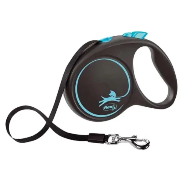 Lesa caini, Flexi, pana la 25 kg, M, 5 m, albastru