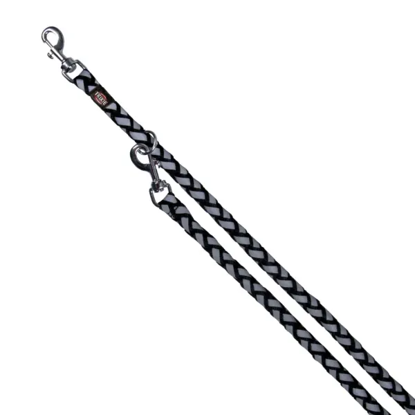 Lesa Coarda Reflectorizanta 18 mm/2 m Negru cu Gri 13591
