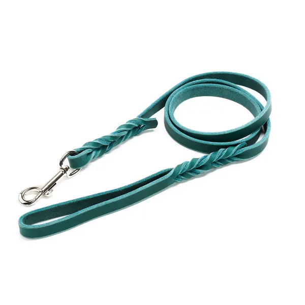 Lesa din piele colorata fara cusaturi - Turcoaz - 125 cm
