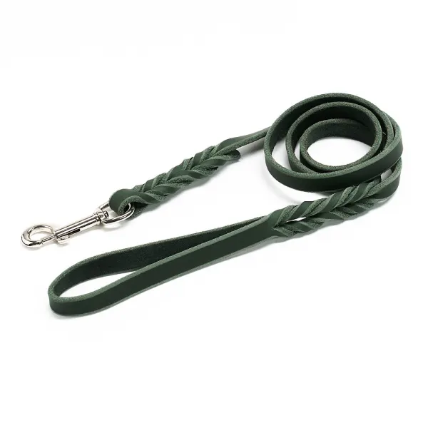 Lesa din piele colorata fara cusaturi - Verde - 125 cm