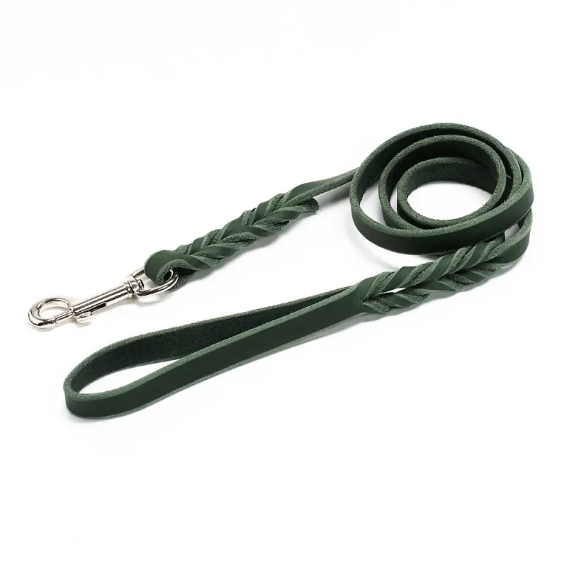 Lesa din piele colorata fara cusaturi - Verde - 125 cm