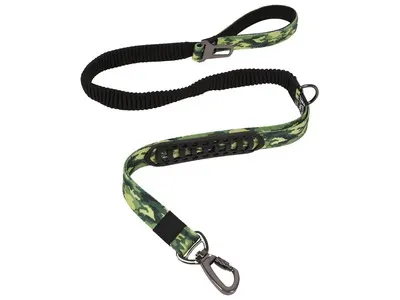 Lesa multifunctionala pentru caini, camuflaj, bungee cu absorbtie zero a socurilor, lungime 120-170 cm, pentru caini cu greutate de pana la 48 kg