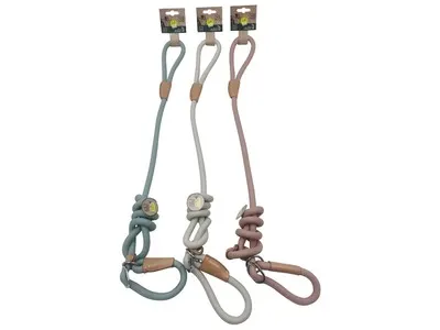 Lesa pentru caini, alb, ECO, Ø 1.2 cm, lungime 170 cm, M
