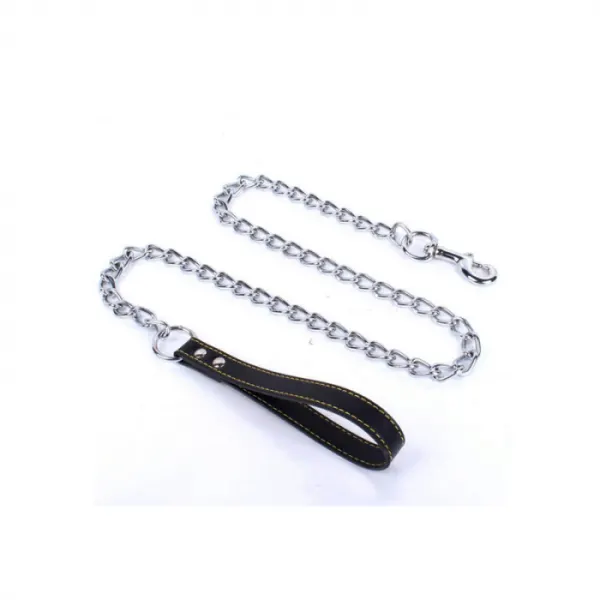 Lesa pentru caini cu lant metalic 1,6 mm x 110 cm