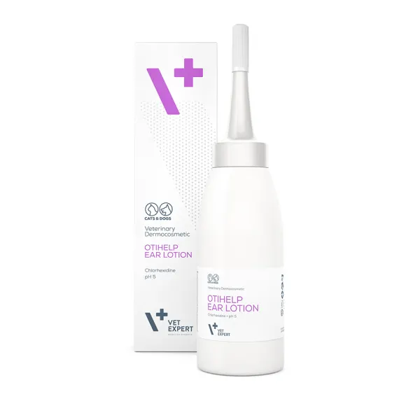 Lotiune auriculara pentru caini si pisici Vet Expert Otihelp, 75 ml
