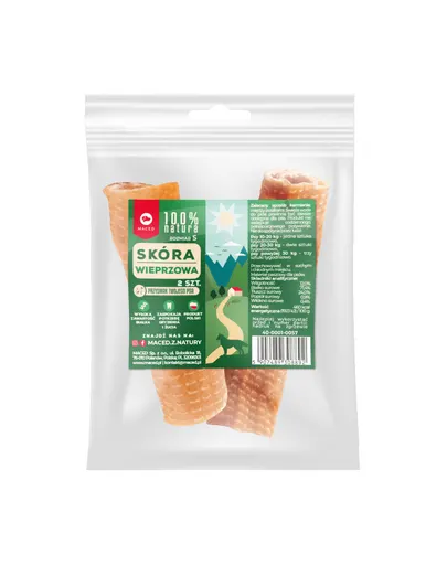 MACED 100% Nature Piele de porc pentru caini S 2 buc.