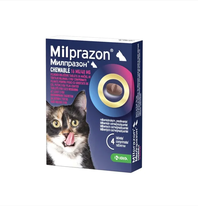 Milprazon Chewable Cat 16 40 mg (2 - 8 kg), 1 tableta
