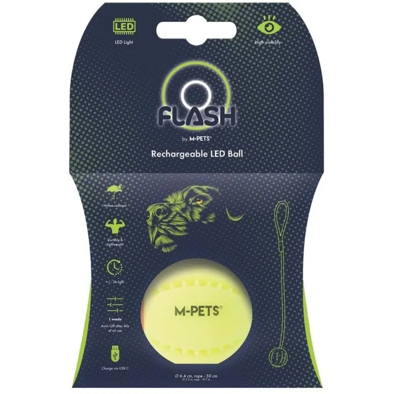 Minge Flash LED, Verde, M-PETS