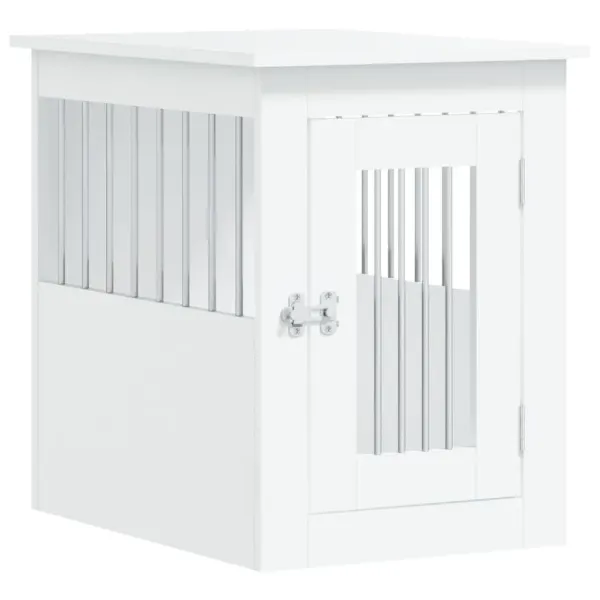 Mobilier tip lada pentru caini, alb, 45x62x59 cm lemn prelucrat