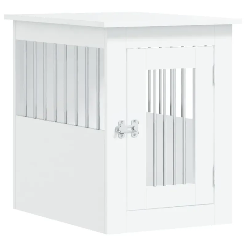 Mobilier tip lada pentru caini, alb, 45x62x59 cm lemn prelucrat