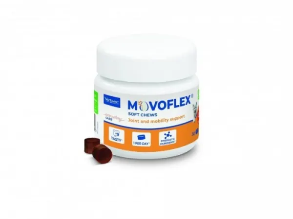 Movoflex Soft Chews S, pentru caini cu greutatea sub 15 kg, 30 tablete