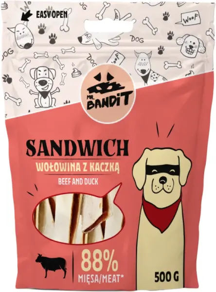 Mr. Bandit Sandwich, Vita Cu Rata, 500 g