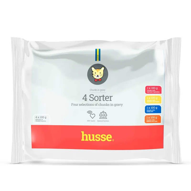 MULTIPACK, 4 SORTIMENTE, 52x100 g | Hrană umedă completă pentru pisici