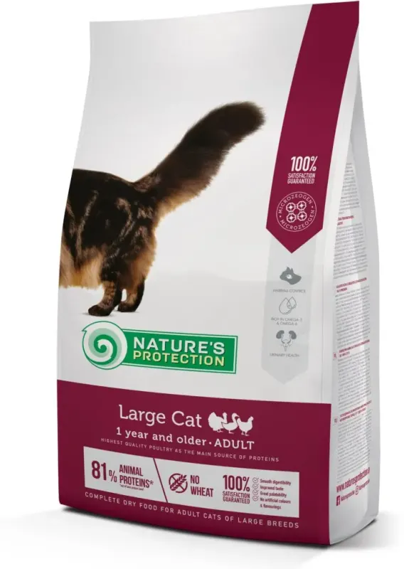 Nature s Protection Large Cat cu Pasare. 2 kg