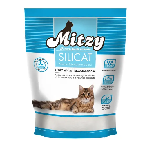 Nisip Silicat Pentru Pisici Mitzy 3.8 L