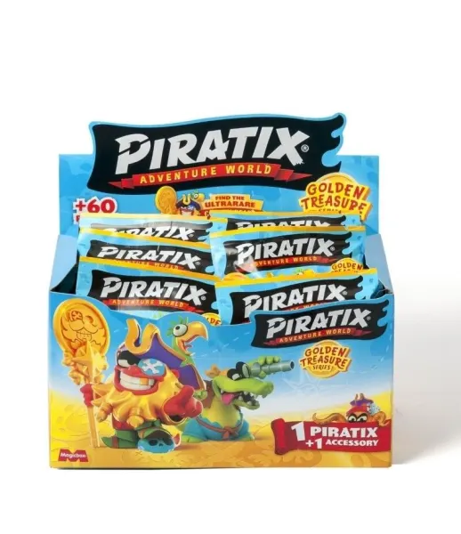 Pachet Engros cu 1 Figurina de Pirat! - Piratix Golden Treasure