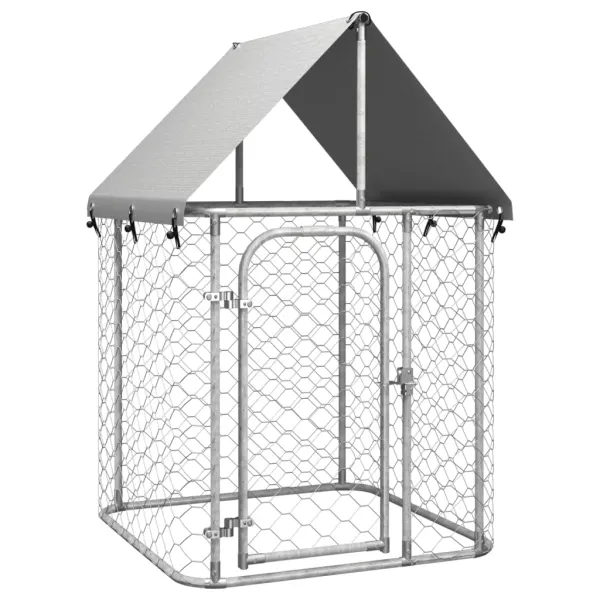 Gossi padoc pentru caini de exterior, cu acoperis, 100x100x150 cm
