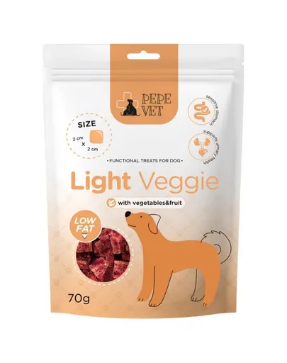 PAKA ZWIERZAKA PEPE Vet Light Veggie 70 g gustări funcționale vegetariene pentru câini