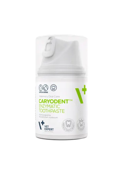 Pasta de dinti enzimatica pentru caini si pisici Vet Expert Caryodent, 50 ml