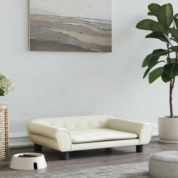Gossi pat de caini, crem, 70x48x22 cm, catifea