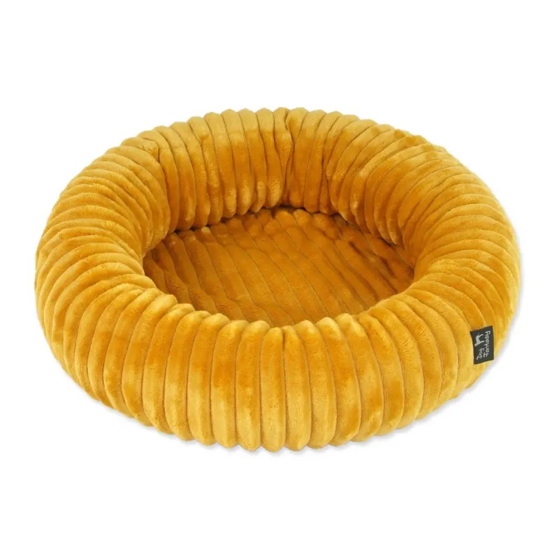 Pat pentru animale de companie galben muștar pentru câini ø 40 cm Dog Fantasy Stripe – Plaček Pet Products