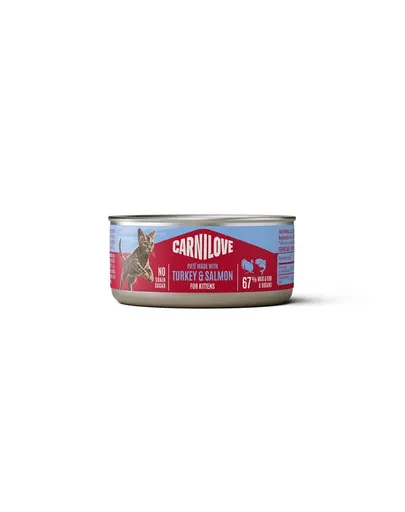 Pate pentru pisoi CARNILOVE Cat Can Paté curcan și somon 100 g