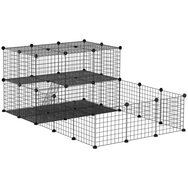 PawHut cusca metalica modulara animale mici, 175x105x70cm | Aosom Romania