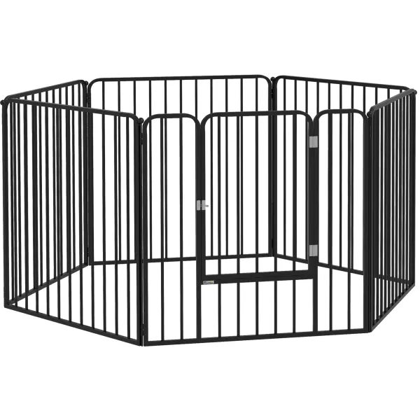 PawHut Tarc de Joaca Rezistent pentru Caini din 6 Panouri pentru Animale de Companie Interior Exterior | Aosom Romania