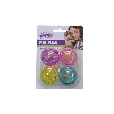 Pawise Colorful Plastic Balls pentru Pisici 4 Buc