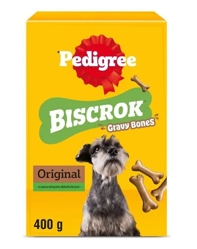 PEDIGREE Biscrok Gravy Bones 400 g biscuiți crocanți pentru câini