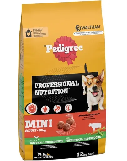 PEDIGREE Professional Nutrition Adult Mini vită și legume 12 kg hrană câini rase mici