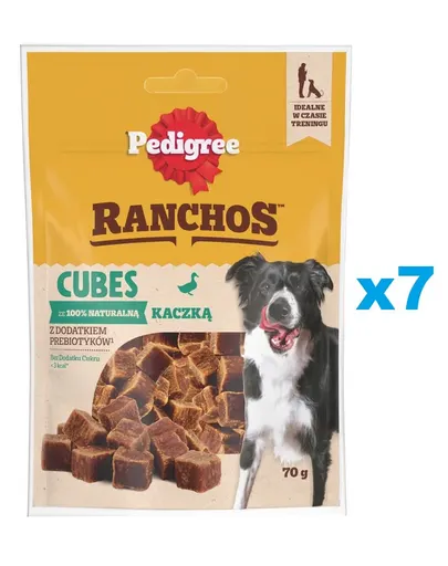 PEDIGREE Ranchos Cubes cu rata 7x70 g recompensa caine