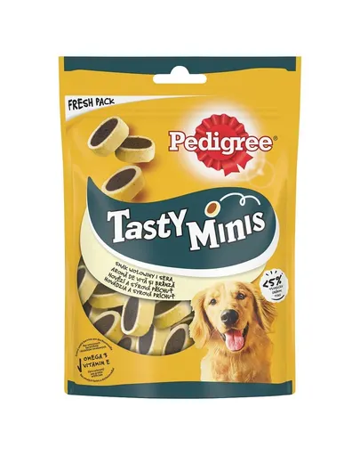 PEDIGREE Tasty Minis 6x140 recompense caini cu vita si branza