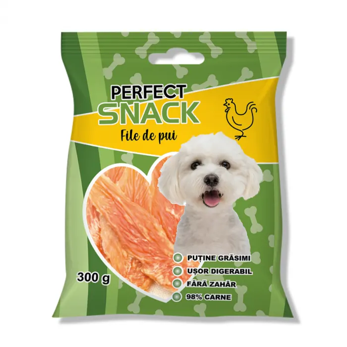 Perfect Snack, recompense delicioase pentru caini, File pui 300 g