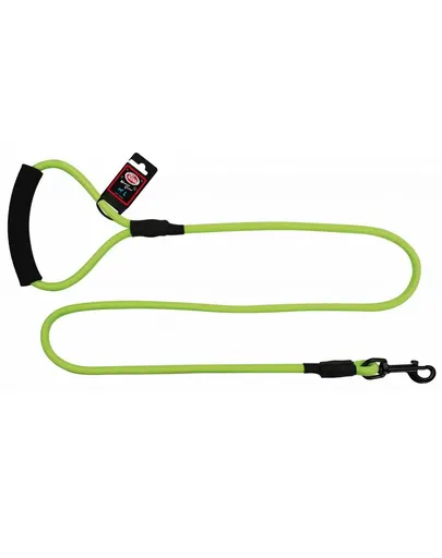 PET NOVA Lesa caine, verde cu maner 120 cm / 1 cm