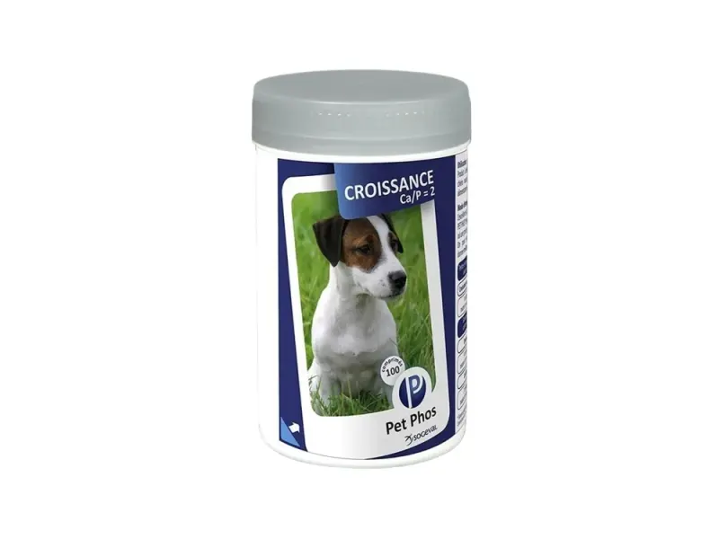 Pet Phos Croissance (Ca/P=2), 100 comprimate