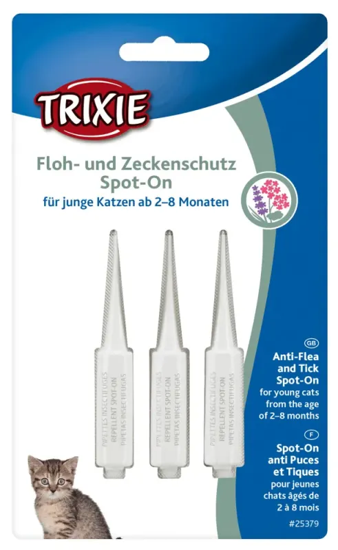 Picaturi Antiparazitare Pisica 2-8 luni 3x0.6 ml 25379