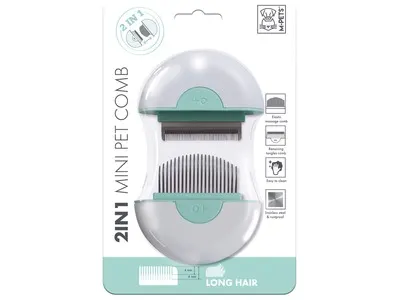 Pieptan mini pentru blana lunga (mint) 10120799