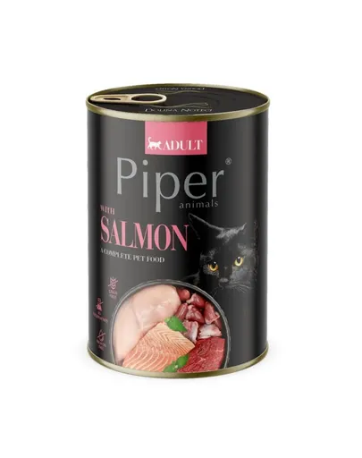 PIPER Animals Salmon 12x400 g hrană cu somon pentru pisici