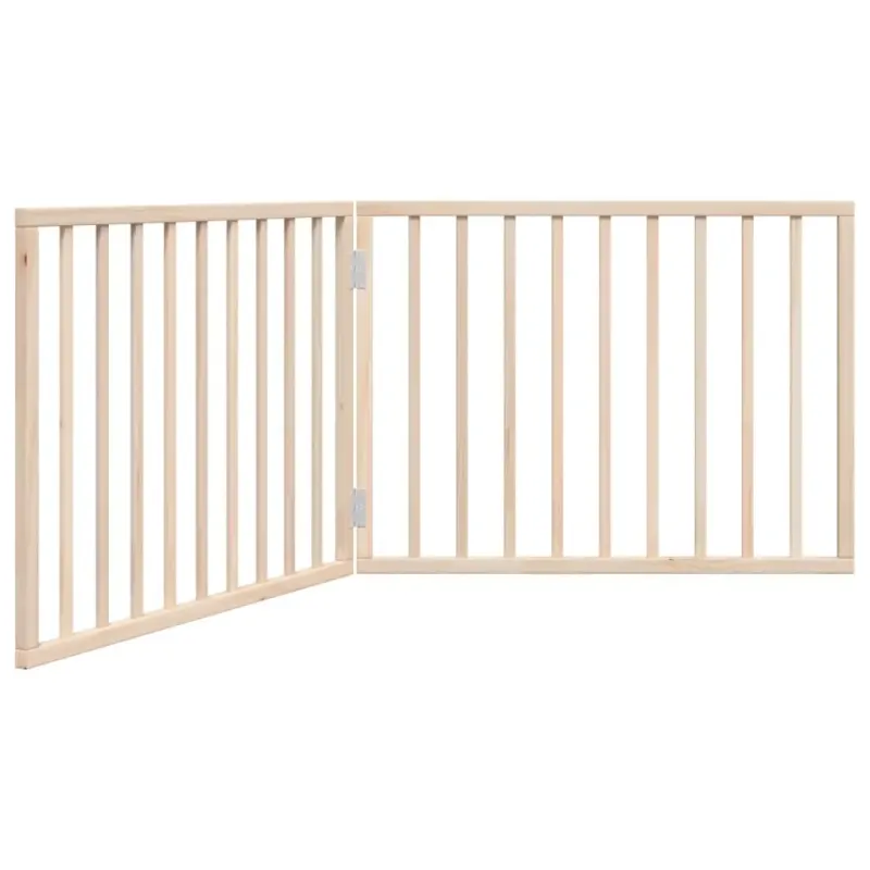 Poarta pentru caini pliabila, 2 panouri, 160 cm, lemn de plop