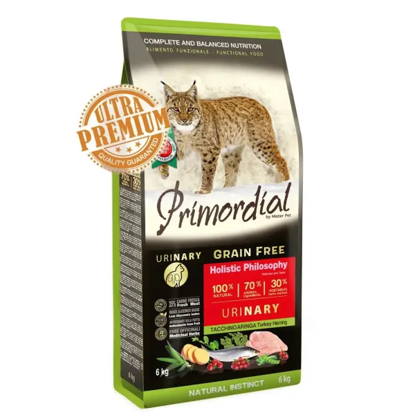 Primordial Grain-Free Holistic Cat Adult Urinary, Curcan & Hering, 2 kg