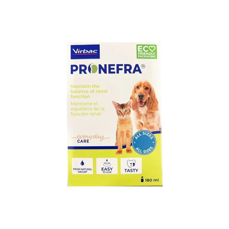 Pronefra, supliment nutritional pentru sustinerea functiei renale la caini si pisici, 180 ml