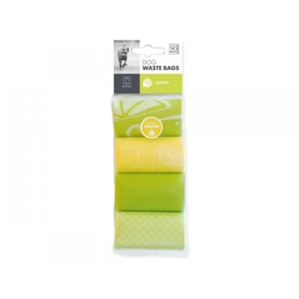 Pungi igienice pentru caini M-PETS, lamaie, 4 x 15 buc
